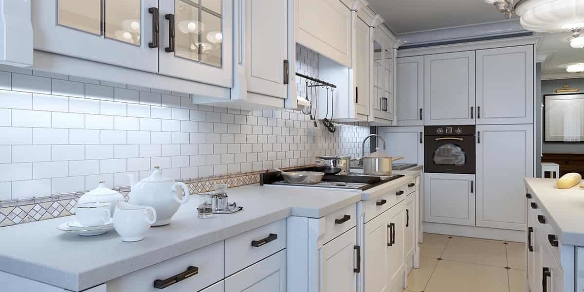 Kitchen art deco trend. 3D render Kitchen art deco trend. 3D render